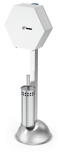 [062010] Estació d'higiene per a *wc amb dispensador de paper i *escobillero en acer inoxidable