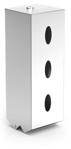 [062006] Dispensador de papel higiénico tripe en acero inoxidable