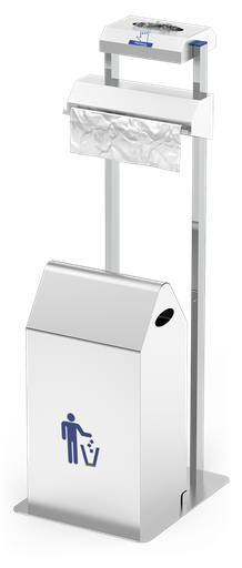 [990140202] Conjunt dispensador de guants i bosses en rotllo amb paperera basculant