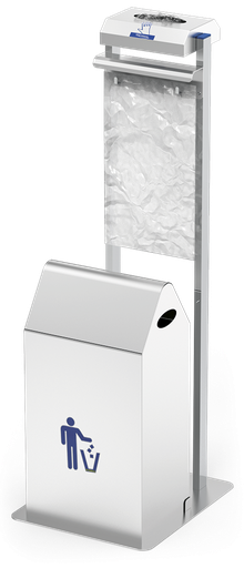 [990140402] Conjunt dispensador de guants i bosses penjants amb paperera basculant