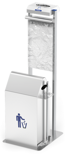 [990140701] Conjunt dispensador de guants i bosses penjants amb paperera basculant a pedal