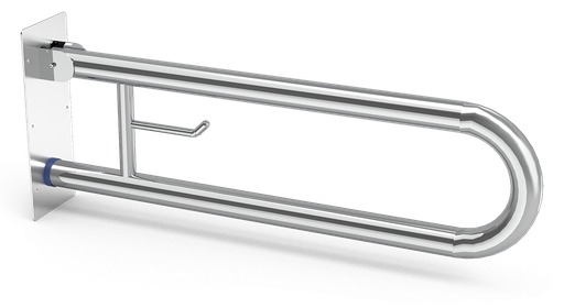 [481666] Barra de apoyo inox mural vertical abatible