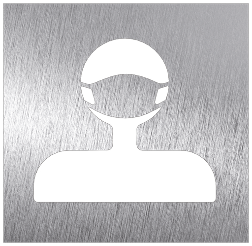 [082678] Pictograma inox Covid - Uso obligatorio de mascarilla