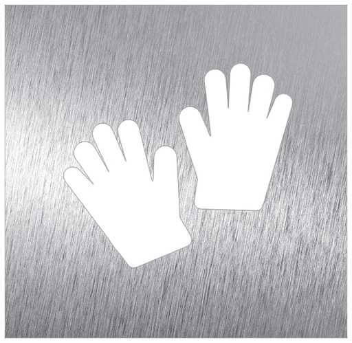 [082682] Pictograma inox Covid - Guantes