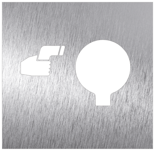 [082686] Pictograma inox Covid - Termómetro