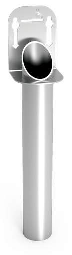 [080652] Cenicero inox mural para espacios reducidos