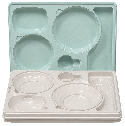 [482810] Safata isotèrmica polipropilè *Euronorm 1/1 per a col·lectivitats (basi + tapa) 5 compartiments