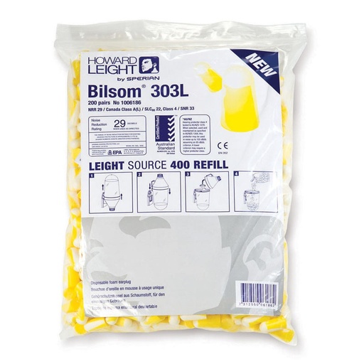 [82503] BOLSA 200 pares tapones Bilsom para dispensador LS400