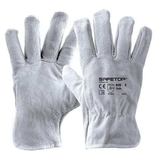 [G115] Sada, Guante de Piel Serraje Tipo Conductor