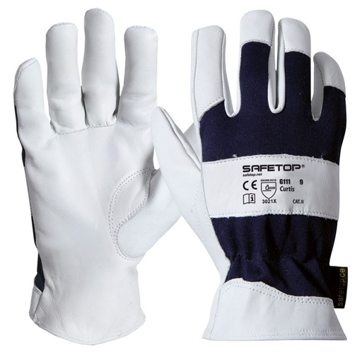 [G125] MICHIGAN FLEX, guante de poliéster y piel flor cabra