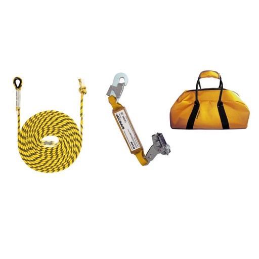 [80732] KIT LÍNEA VIDA VERTICAL, Cuerda 20 m 80152 + 80247BJ +80169
