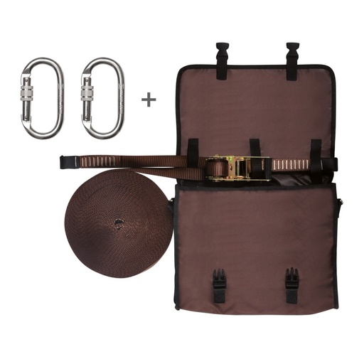 [80266-20M] Línea Vida Horizontal+2 Mosquetones 80112j para 2 Operarios