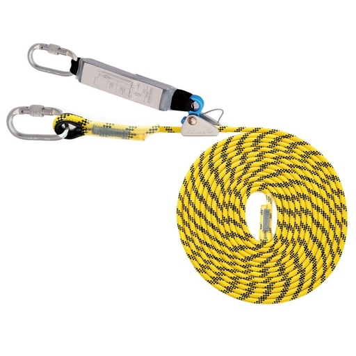 [81233] Línea de Vida 30 M, Absorbedor+altochut Aluminio+mosquetones