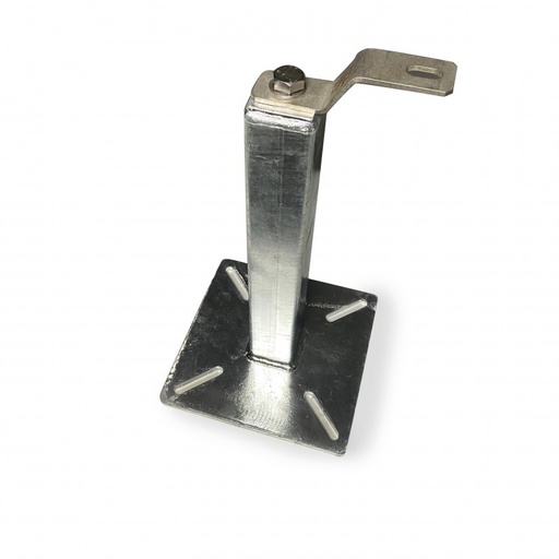 [80187] Anclaje Poste, C/base de 200x200+poste 400mm+anilla Enganche